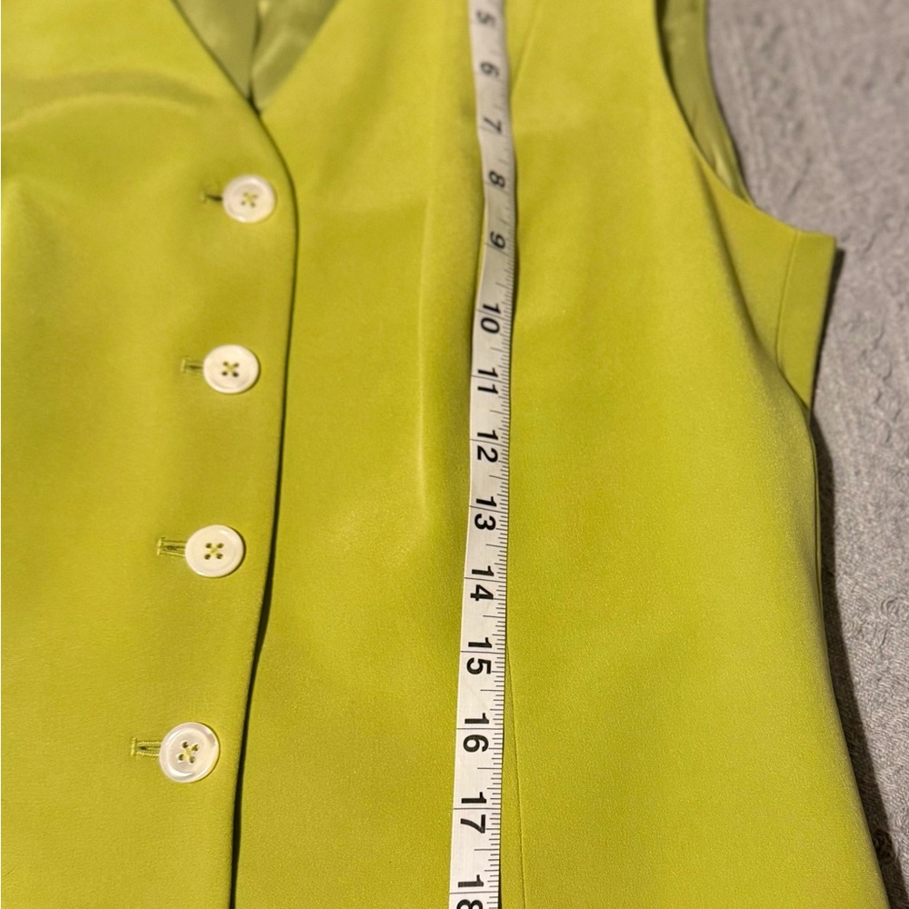 Liz Claiborne Silk Lime Green Women's Vest - Picture 8 of 10